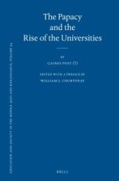 book The Papacy and the Rise of the Universities