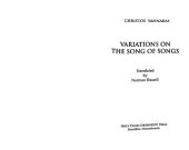 book Variations on the Song of Songs