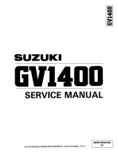 book Suzuki GV1400 Cavalcade Service Manual