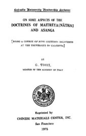 book On Some Aspects of the Doctrines of Maitreya [Nātha] and Asanga