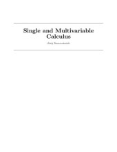 book Single and Multivariable Calculus. Early Transcendentals