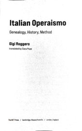 book Italian Operaismo: Genealogy, History, Method