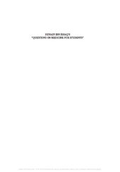 book Hunain ibn Ishaq's «Questions on medicine for students»: Transcription and translation of the oldest extant syriac version (Vat. Syr. 192)