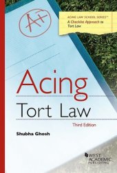 book Ghosh's Acing Tort Law, 3d