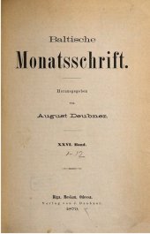 book Baltische Monatsschrift