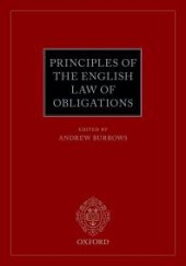 book Principles of the English Law of Obligations