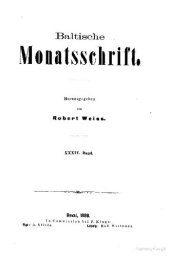 book Baltische Monatsschrift