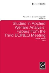 book Studies in Applied Welfare Analysis : Papers from the Third ECINEQ Meeting