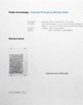 book Public Knowledge : Selected Writings by Michael Asher