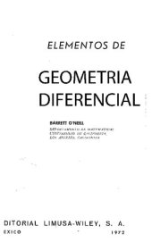 book Elementos de la geometria diferencial