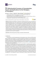 book The mitochondrial genomes of neuropteridan insects and implications for the phylogeny of Neuroptera