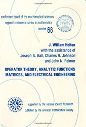 book Operator Theory, Analytic Functions, Matrices, and Electrical Engineering