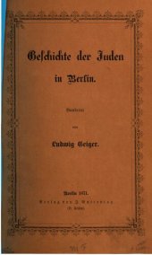 book Geschichte der Juden in Berlin