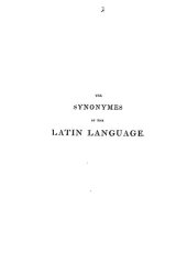 book The Synonyms of the Latin Language