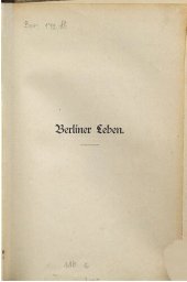 book Berliner Leben. Kulturstudien und Sittenbilder