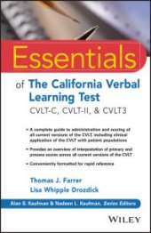 book Essentials of the California Verbal Learning Test : CVLT-C, CVLT-2, and CVLT3