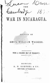 book The War in Nicaragua