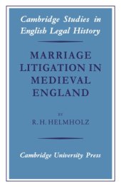 book Marriage Litigation in Medieval England 