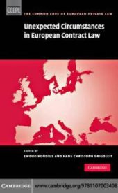 book Unexpected Circumstances in European Contract Law