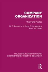 book Company Organization (RLE: Organizations): Theory and Practice