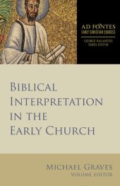 book Biblical Interpretation in the Early Church