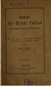 book Geschichte der Stadt Lassan von den ältesten Zeiten bis auf die Gegenwart