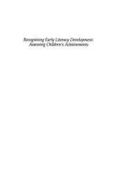 book Recognising Early Literacy Development: Assessing Childrens Achievements