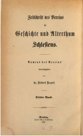 book Zeitschrift des Vereins für Geschichte und Alterthum Schlesiens