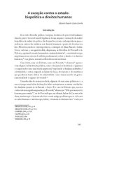 book A exceção contra o estado: biopolítica e direitos humanos. In: CORREA, M. D. C.; MATOS, A. S. M. C.; PILATTI, A.. (Org.). O estado de exceção e as formas jurídicas