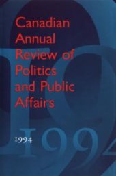 book Canadian Annual Review of Politics and Public Affairs: 1994