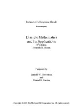 book Instructor’s Resource Guide to accompany Kenneth H. Rosen Discrete Mathematics and Its Applications 8th Edition