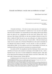 book Foucault com Deleuze: o social, entre as resistências e as fugas. In: Daniel de Oliveira Gomes; Pedro de Souza. (Org.). Foucault com outros nomes: lugares de subjetivação