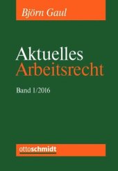 book Aktuelles Arbeitsrecht, Band 1/2016