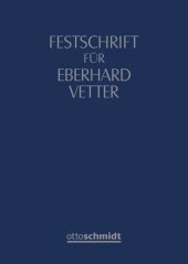 book Festschrift für Eberhard Vetter