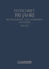 book Festschrift 190 Jahre Rechtsanwalts- und Notarverein Hannover