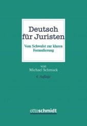 book Deutsch für Juristen: Vom Schwulst zur klaren Formulierung