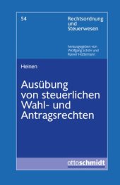 book Ausübung von steuerlichen Wahl- und Antragsrechten