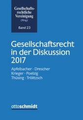 book Gesellschaftsrecht in der Diskussion 2017