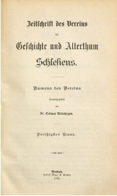 book Zeitschrift des Vereins für Geschichte und Alterthum Schlesiens