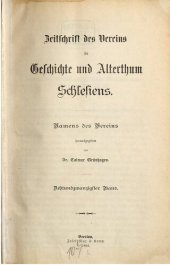 book Zeitschrift des Vereins für Geschichte und Alterthum Schlesiens