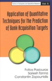 book Application Of Quantitative Techniques For The Prediction Of Bank Acquisition Targets