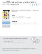 book Nutrition Across the Lifespan for Healthy Aging: Proceedings of a Workshop