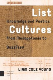 book List Cultures: Knowledge and Poetics from Mesopotamia to BuzzFeed