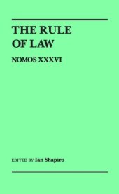 book The Rule of Law: Nomos XXXVI