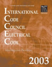 book 2003 International Code Council Electrical Code Administrative Provisions 2003