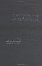 book Psychoanalysis and Performance