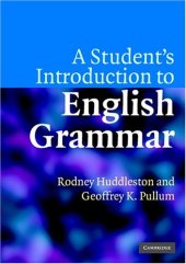 book A Student's Introduction to English Grammar