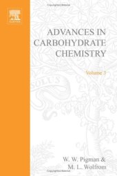 book Advances in Carbohydrate Chemistry, Vol. 3