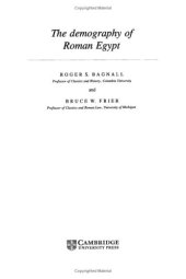 book The Demography of Roman Egypt 