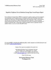 book Republic of Tajikistan: Poverty Reduction Strategy Paper Second Progress Report